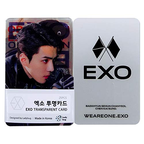 25pcs EXO OBSESSION Photo Photocard - Suho Baekhyun Chanyeol Kai Sehun Chen Group Solo Photo Transparent PVC Photo Card Photocard Photocards Set 25pcs for EXO-L [FAN GOODS - EXO OBSESSION 25p]