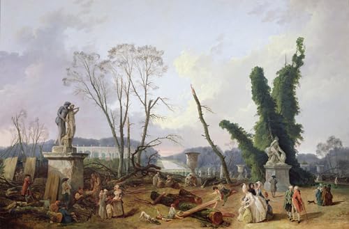Toile de Arts les Jardins de Versailles par Hubert Robert - Évasion Poétique 60x90