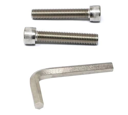 Image of iexcell 2 Pcs M14 x 75mm Thread Pitch 2 mm Stainless Steel 304 Hex Socket Head Cap Screws Bolts Kit