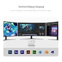 Beelink SER8 Mini PC AMD Ryzen 7 8845HS, 32GB DDR5 1TB PCIe4.0 SSD, AMD Radeon 780M Graphics Mini Gaming PC, USB4.0/ 4K Triple Display/ WiFi6/ BT5.2/2.5Gbps LAN Mini Computer Windows 11 Pro – Ansicht 5