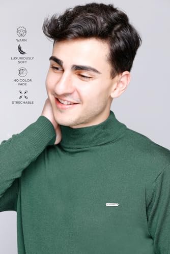 Image of GODFREY Woolen Full Sleeve Sweaters for Men Winter Wear - Turtle Neck Pullover for Men Stylish