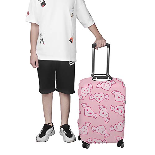 Housse protection bagages cœurs roses CHEHONG anti-rayure élastique