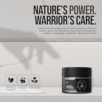 The Beard Struggle Warrior’s Beard Balm - Silver Collection, Alfheim's Forests - Non-Greasy Low-Hold Formula, Luxurious Cologne-Grade Fragrances 100% Natural and Plant-Based Ingredients - 50g