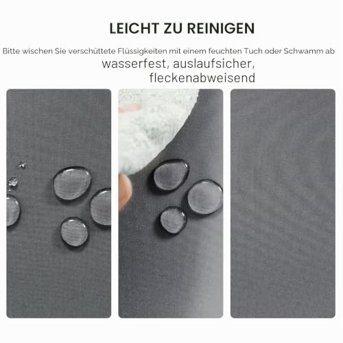 DWCN Hellgrau Tischdecke Rund 150cm Fleckschutz Abwaschbar Wasserdicht – Ansicht 3