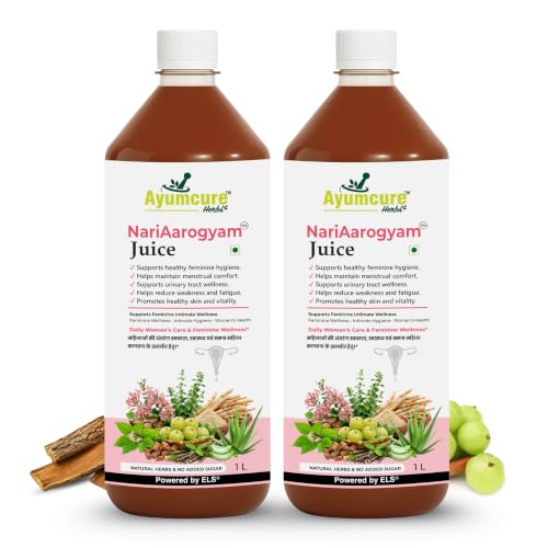 Image of Ayumcure NariAarogyam Juice for Women | 1000ML | 100% Herbal Women's Wellness Drink | Supports Feminine Comfort, Daily Wellness, Energy & Vitality | With Ashoka, Shatavari, Lodhra, Aloe Vera & Amla (Pack Of 2 )