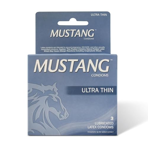 Mustang Ultra Thin Lubricated Condoms 3 Pack