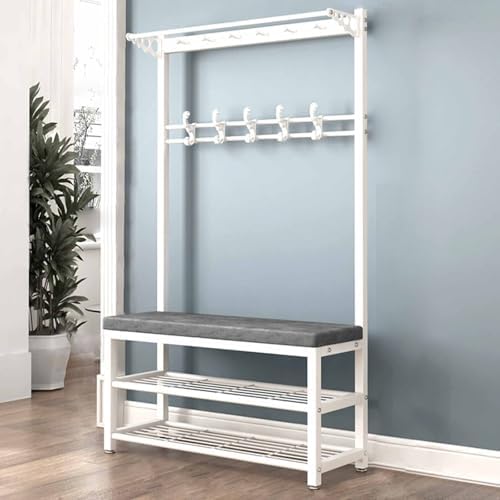 Pull Out Shoe Rack Rotating Shoe Cabinet Cabiner Rotate Rotating Shoe Storage Rack for Wardrobes Retractable，4-in-1 Metal Coat Rack with Shoe Bench & 11 Hooks - Free Standing Entryway Hall T