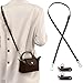 jiesinlov Mocha Leather Bag Shoulder Strap Replacement Crossbody Adjustable Conversion Kit Fit for Xs Le Pliage Mini Pouch Moka(NEW-MOCHA)