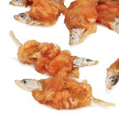 Dokas Kausnack Hühnerbrust mit Fisch | Doppelpack | 2 x 220 g | Leckerli für Hunde | Als Belohnung zwischen den üblichen Mahlzeiten | Schonend luftgetrocknet | Im Frischebeutel