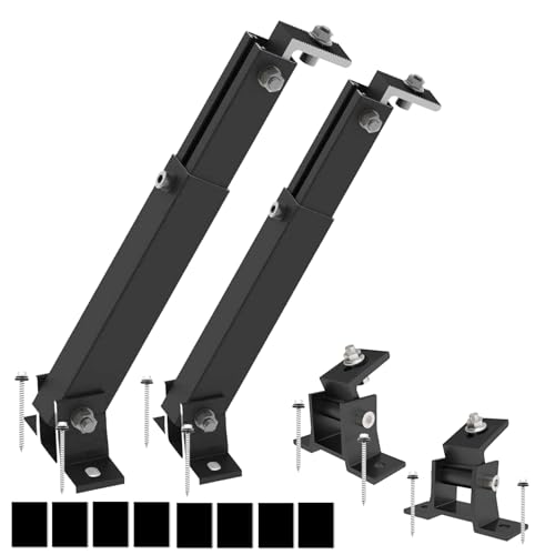 Aufständerung Solarmodul Halterung Balkonkraftwerk Flachdach PV VERSTELB 15-30° (1 Panel SET 15°-30â€¦ – Miniatur
