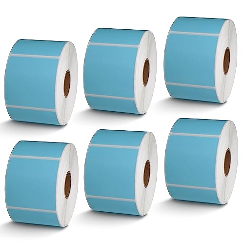 Étiquettes carrées BETCKEY bleu clair 5,1x5,1 cm pour imprimantes Zebra et Rollo