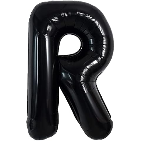 TONIFUL 40 Inch Black R Helium Balloon Cover