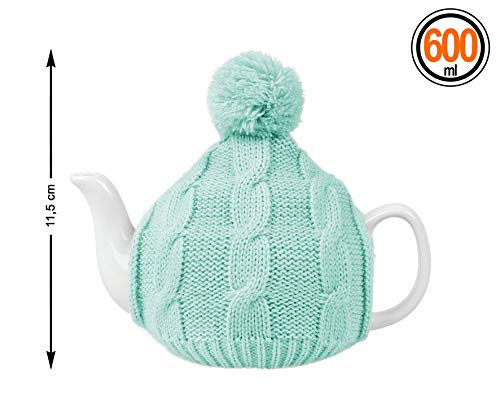 Bigbuy Home S1124483 Teapot, Porcelain, Green - Image 2