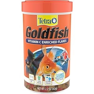 Tetra Goldfish Flakes, Nutritionally Balanced Diet For Aquarium Fish, Vitamin C Enriched Flakes, 2.2 oz
