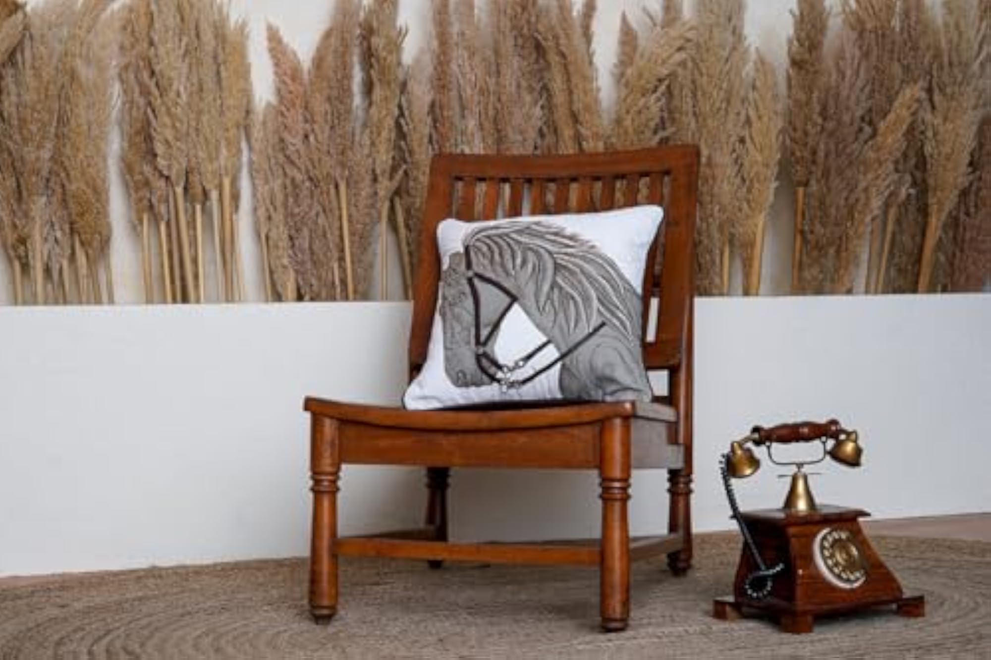 Equestrian Elegance Cushion Cover Set of 2