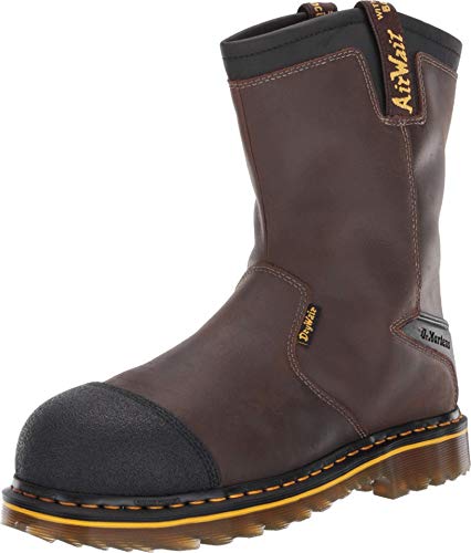 Dr. Martens, Men's Firth Steel Toe Waterproof Heavy Industry Boots, Dark Brown, 9 M US