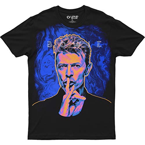 Liquid Blue Unisex-Adult Standard David Shhh Bowie T-Shirt