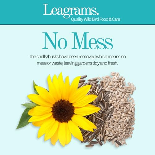 Leagrams Premium Sunflower Hearts (Sunflower Kernels) For Wild Birds – No Mess, High Oil, Bakery Grade High-Energy Feed (5Kg) Bag - 3