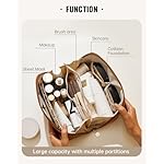 EACHY Travel Makeup Bag,Large Capacity Cosmetic Bags for Women,Waterproof Portable Pouch Open Flat Toiletry Bag Pattern Makeup Bag - Image 2