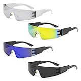 【Breite Anwendungen】Diese neuartige futuristische Sonnenbrille eignet sich für alle Gelegenheiten, Büropartys, Musikfestivals, Halloween, Maskeraden, Cocktailpartys, Nächte und mehr.