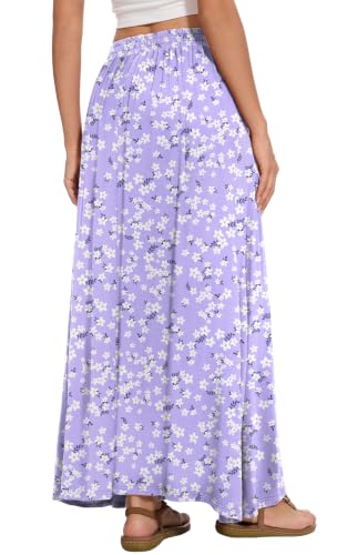 Image of Womens Maxi Skirt Long Flowy Summer A-Line High Waist Skirts
