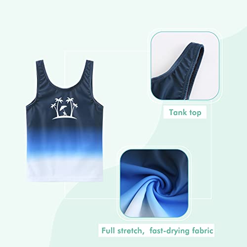 Image of Girls 3 Piece Rash Guard Swimsuits Set for Girls Short Sleeve Bathing Suits Hawaiian Swim Set 3-16 Years