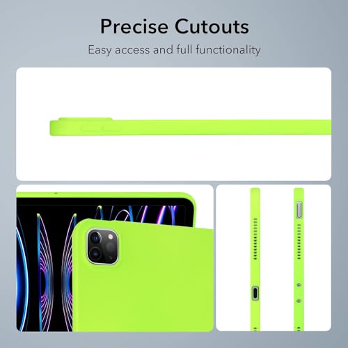 Coque iPad Pro 13 2024 silicone vert fluo pour ne plus perdre sa tablette - 3