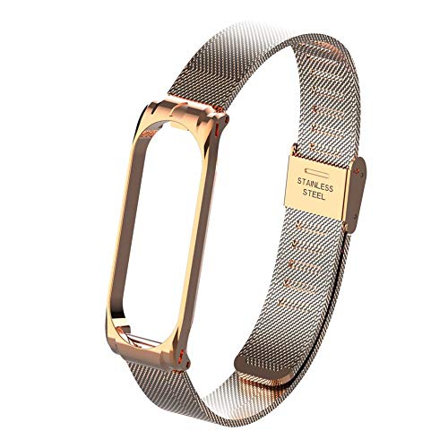 smileyshy Xiaomi Mi Band 4 Bracelet de Rechange en Maille d'acier pour Xiaomi 4 Cover