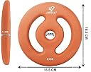 JIMWALT Jimwalt Premium Neoprene Coated Weight Plates | Reach Compliant| From the House of Healthycliq| Sedex Certified| Strength Training Weight for Home Gym (1 to 10 Kg 30 MM Center Hole) (2kg*2=4kg) gallery image