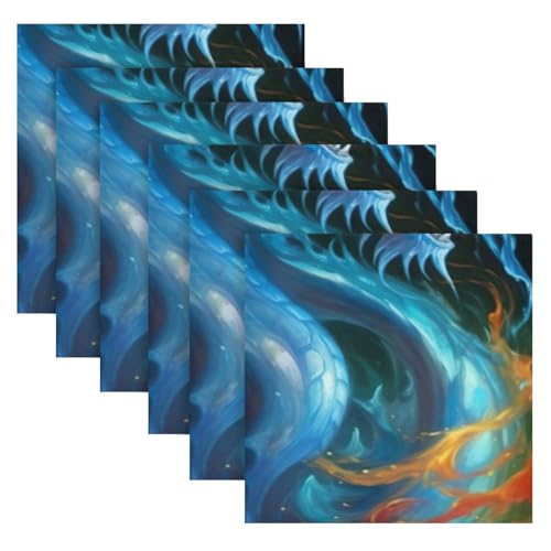 Servilletas de Tela Cuadradas Satinadas Paq x6 miniatura 6