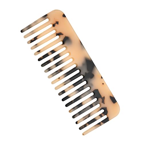 Hair Detangler Comb Tortoiseshell Wide Tooth Comb for Long Short Hair Styling Comb Anti Static Hairdressing Tools for Straight Curly Hair Purse Combs for Purse Bag