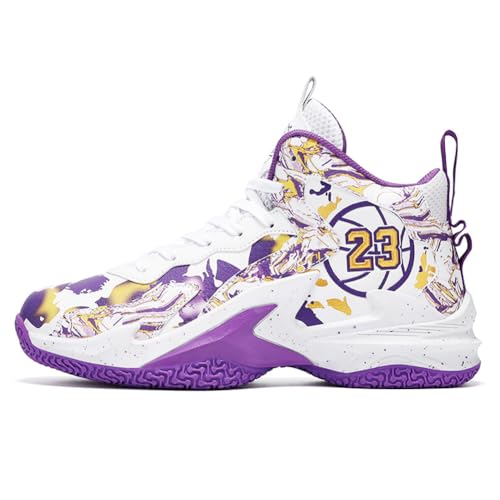 Men's Basketball Shoes Fashion Printed Sneakers Purple