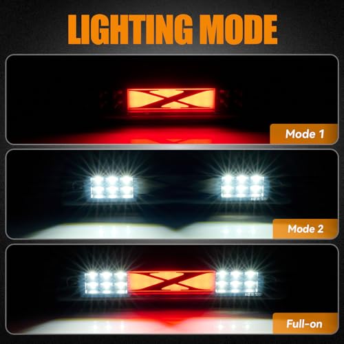Image of Third 3rd Brake Light, LED High Mount Stop Light for 2009-2014 Ford F150, 10-14 Lincoln Mark LT, Rear Center Cab Roof Tail Cargo Lamp, DOES NOT FIT SVT Raptor & Models with Hill Descent Control