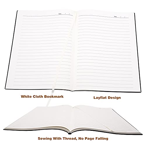 Carnet de notes A4 en simili cuir souple noir pour réunions de direction - 5