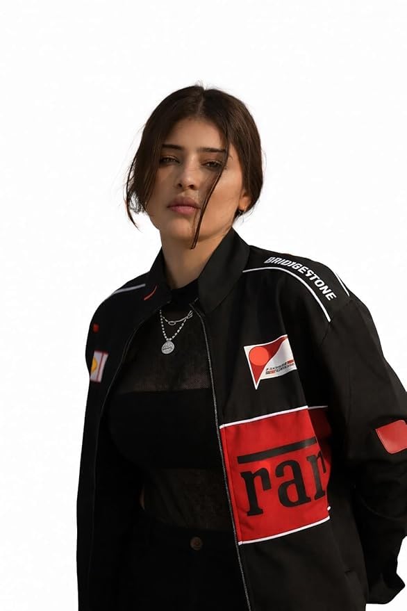 Trandy Racing Sport Jacket for Men | Biker Bomber Jacket | Polyester Lightweight Stylish Streetwear | Sportswear Print with Zipper Closer Comfortable Wear for Women-image-44