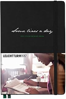 LEUCHTTURM1917 (343552) Ex Libris Reading Journal Medium (A5), 116 Pages for Comments, Black