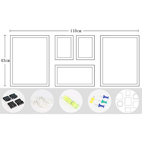 Cadres photo muraux marrons lot de 5 pour collage mural chic