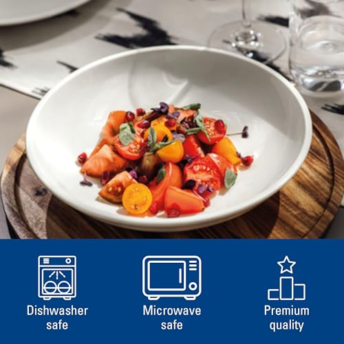 Villeroy & Boch Artesano Original 16-Piece Dinnerware Set, Service for 4, Dinner and Salad Plates, Pasta and Rice Bowls, Premium Porcelain, Made in Germany, Microwave and Dishwasher Safe, Creamy White by Villeroy & Boch - Image 3