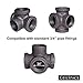 GeilSpace 4-Way, Malleable Iron Pipe Fittings - Vintage DIY Industrial Shelving, Industrial Decor, Furniture DIY (3/4