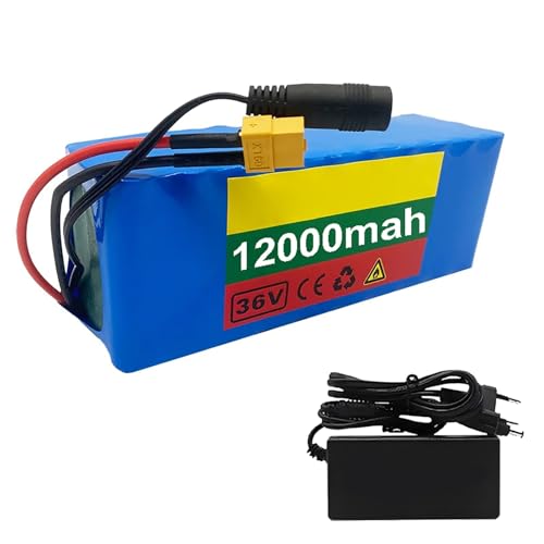Batería de litio de 36V 12Ah para patinete eléctrico con cargador y sistema BMS T+DC