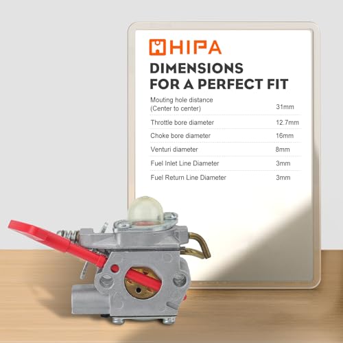 Hipa A04445A WT-458 SX135 Carburetor for Homelite SX-135 ST275 ST155 A03003 A03002 A04445 HLT16 ST185 ST385 HLT15 ST145 ST175 ST285 ST485 GST18 HBC18 HBC28 HBC30 HLT18 HLT28 String Trimmer by Hipa - Image 6