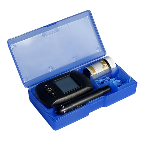 Diabetic Supplies Case, Double-Layer Diabetes Travel Carrying Case for Glucose Monitor Kits, Portable Blood Sugar Testing Kit Storage Organizer for Test Strips, Lancing Device, Lancets