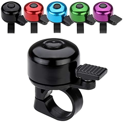 Paliston Fahrradklingel Mini Fahrrad Klingel Laut 120 db MTB Rennrad Radfahren Fahrradglocke Knackiger Sound für Erwachsene Kinder Jungen Mädchen Schwarz Cover
