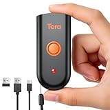 Tera Mini 1D 2D QR Wireless Barcode Scanner, Waterproof Shockproof Pocket Scanner, 3-in-1 BT & USB Wired & 2.4G Bar Code Reader Portable Image Scanner Work with iOS, Windows, Android 1100D