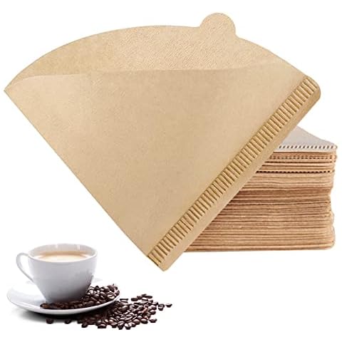 Coffee Filter Papers Size 2, 100Pcs V60 Cone Coffee Filters Paper Coffee Filter Papers Compatible with V60 Size 02 for Pour Over and Drip Coffee Maker(1-4 Cups) (100Pcs) Cover