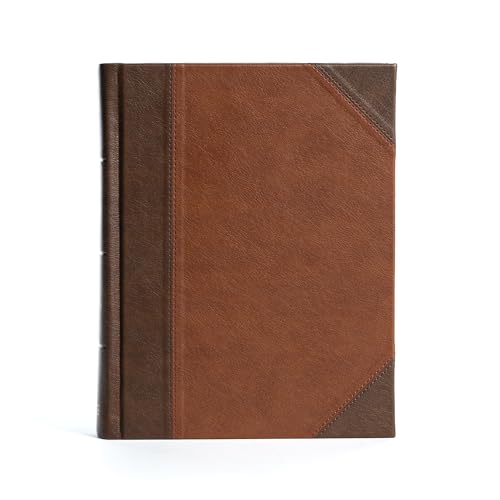 KJV Notetaking Bible, Large Print Edition, Brown/Tan LeatherTouch Over Board, Red Letter, Wide Margins, Journaling Space, Single-Column, Reading Plan, Easy-to-Read Bible MCM Type