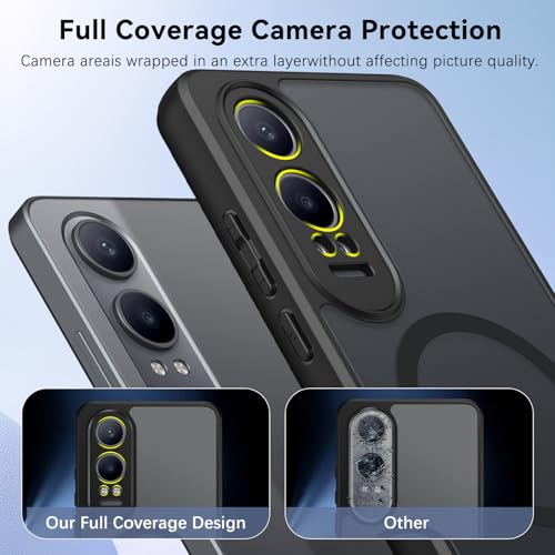 Image of BENTOBEN Hybrid Translucent Matte Back Cover Case for OnePlus Nord CE4 Lite 5G, Full Body Camera Protection, Wireless Charging Compatible, Armor Shockproof Bumper Case for OnePlus Nord CE4 Lite, Black