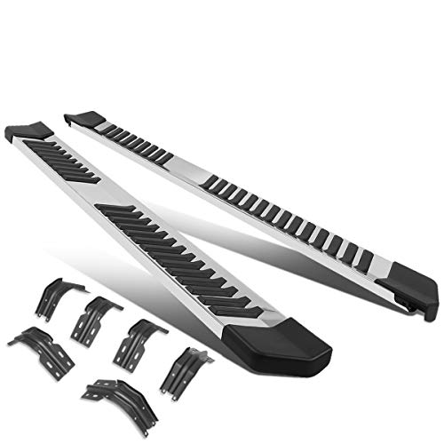 6 Inches Side Step Nerf Bar Running Boards Compatible with Ford F-250 350 450 550 Super Duty Extended 99-16, Stainless Steel, Silver Painted Finish