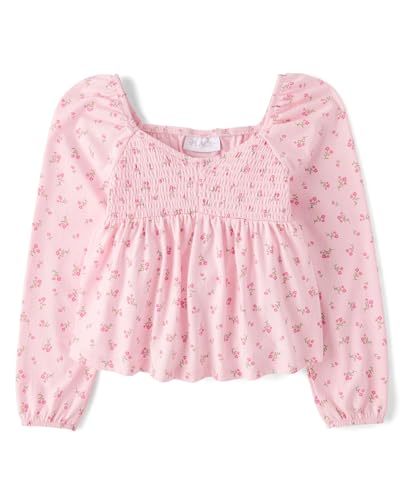 Image of The Children's Place Girls' Long Sleeve Smocked Peplum Top