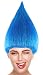 Cece Blue Trolls Wigs Synthetic Hair w/Wig Cap Cosplay Costume Party Halloween colorful Wig For Men, Women